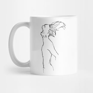 Sketchy Illustration of a Suffering Man Mug